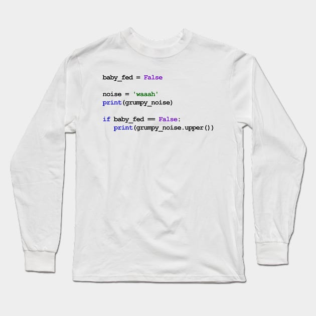 Python Code New Baby Long Sleeve T-Shirt by arianekh